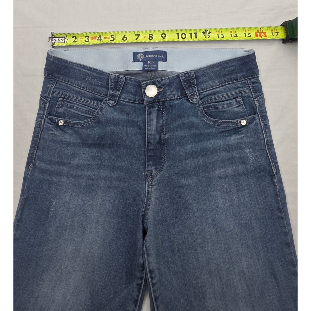 Democracy Ab solution Blue Cropped Jeans Womens 10P Straight Leg BP1176Q40Z - Picture 7 of 8